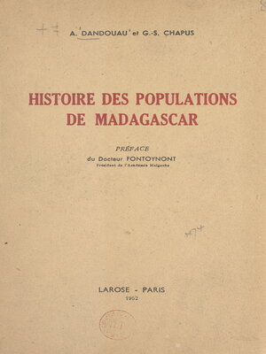 cover image of Histoire des populations de Madagascar